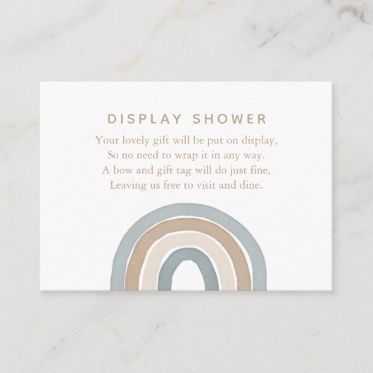 ブルーウォーター色レインボーボーディスプレイシャワーエンクロージャ エンクロージャーカード (正面)