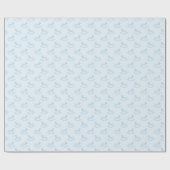 ブルーウォーター色ロッキングホース男の子ベビーシャワー ラッピングペーパー (フラット)