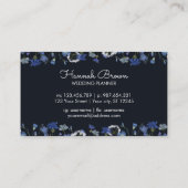 ブルーウォーター色ワイルドフラワーガーデンビジネスカード コーリングカード (裏面)