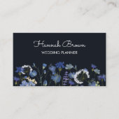 ブルーウォーター色ワイルドフラワーガーデンビジネスカード コーリングカード (正面)