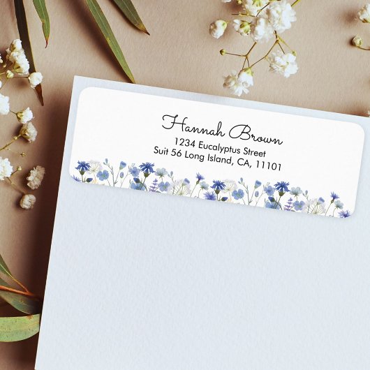 ブルーウォーター色ワイルドフラワーガーデン ラベル