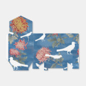 ブルーウォーター色ヴィンテージ花と鳥 フェイバーボックス (折り畳みなし)