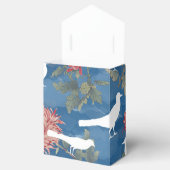 ブルーウォーター色ヴィンテージ花と鳥 フェイバーボックス (オープン)