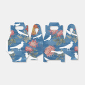 ブルーウォーター色ヴィンテージ花と鳥 フェイバーボックス (折り畳みなし)