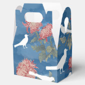 ブルーウォーター色ヴィンテージ花と鳥 フェイバーボックス (オープン)