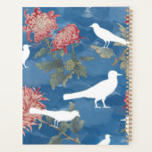 ブルーウォーター色ヴィンテージ花と鳥 プランナー手帳 (裏面)