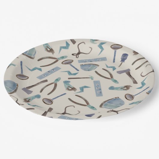 ブルーウォーター色建築ツール ペーパープレート (アングル)