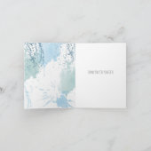 ブルーウォーター色抽象芸術ありがとう サンキューカード (内部)