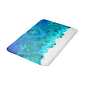 ブルーウォーター色抽象芸術海デザイン バスマット (アングル)