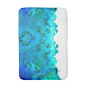 ブルーウォーター色抽象芸術海デザイン バスマット (正面縦)