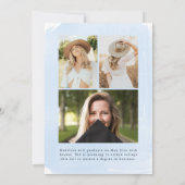 ブルーウォーター色洗浄4写真卒業 案内状 (裏面)