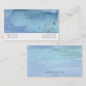 ブルーウォーター色洗花 名刺 (正面/裏面)