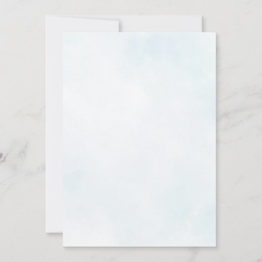 ブルーウォーター色熱気球ボーイ1st誕生日 招待状 (裏面)