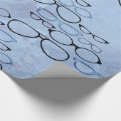 ブルーウォーター色眼鏡フレームのラッピング紙 ラッピングペーパー (角)