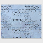 ブルーウォーター色眼鏡フレームのラッピング紙 ラッピングペーパー (フラット)