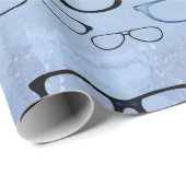 ブルーウォーター色眼鏡フレームのラッピング紙 ラッピングペーパー (ロールコーナー)