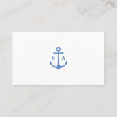 ブルーウォーター色航海のビーチ結婚式座席表 プレイスカード (裏面)