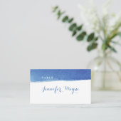 ブルーウォーター色航海のビーチ結婚式座席表 プレイスカード (スタンド正面)