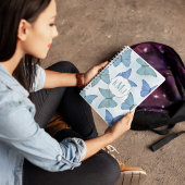 ブルーウォーター色蝶モノグラム ノートブック