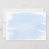 ブルーウォーター色金ゴールドベビー散布招待状 招待状 (裏面)