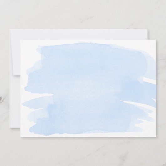 ブルーウォーター色金ゴールドベビー散布招待状 招待状 (裏面)