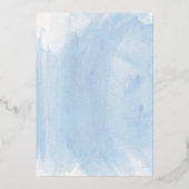 ブルーウォーター色金ゴールドJOYクリスマスフォト 箔シーズンカード (裏面)