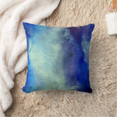 ブルーウォーター色風水スロー用クッション クッション (ブランケット)