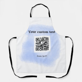 ブルーウォーター色QRスキャンコード追加カスタム文字rusti エプロン