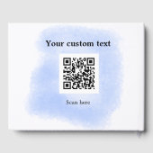ブルーウォーター色QRスキャンコード追加カスタム文字rusti ゲストブック (裏面)