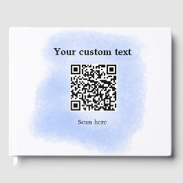 ブルーウォーター色QRスキャンコード追加カスタム文字rusti ゲストブック