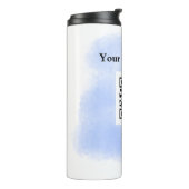 ブルーウォーター色QRスキャンコード追加カスタム文字rusti タンブラー (回転左)