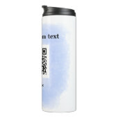 ブルーウォーター色QRスキャンコード追加カスタム文字rusti タンブラー (回転右)