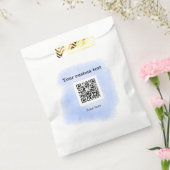 ブルーウォーター色QRスキャンコード追加カスタム文字rusti フェイバーバッグ (封をした状態)