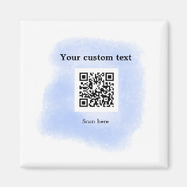 ブルーウォーター色QRスキャンコード追加カスタム文字rusti マグネット