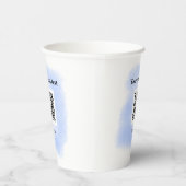ブルーウォーター色QRスキャンコード追加カスタム文字rusti 紙コップ (右)