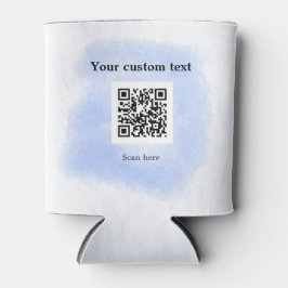 ブルーウォーター色QRスキャンコード追加カスタム文字rusti 缶クーラー