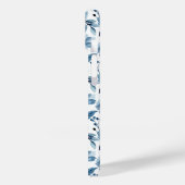 ブルーウォーター花紋付きモノグラム Case-Mate iPhoneケース (裏面 / 左)