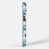 ブルーウォーター花紋付きモノグラム Case-Mate iPhoneケース (裏面 / 右)