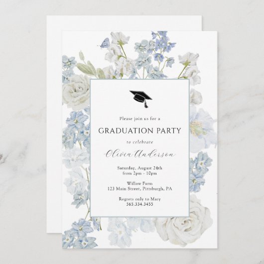 ブルーウォーター花花花卒業パーティー 招待状 (正面/裏面)