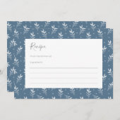 ブルーウォーター葉カラーレシピ&ドット模様カード (正面/裏面)