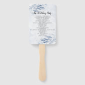 ブルーウォーター葉カラー結婚式 プログラム ハンドファン (裏面)