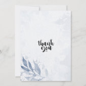 ブルーウォーター葉カラー開花ベビーシャワーベビー 招待状 (裏面)