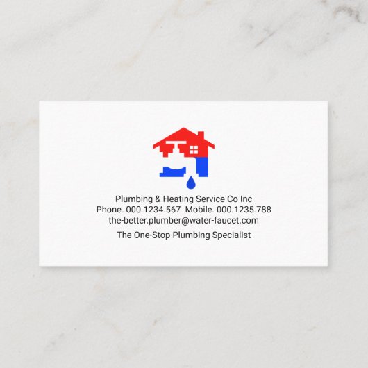 ブルーウォーター金ゴールド波の配管 名刺