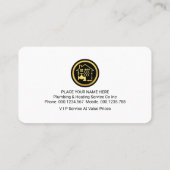 ブルーウォーター金ゴールド波プルマーサービス 名刺 (裏面)