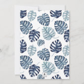 ブルーウォーター離れカラーモンテ結婚ラ 招待状 (裏面)