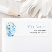 ブルーウォーター(ばちゃばちゃ)跳ねる絵画ズ ラベル (インサイチュ)