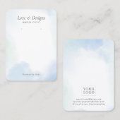 ブルーウォーター・カラー洗浄イヤリングジュエリー表示 名刺 (正面/裏面)