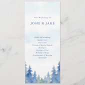 ブルーウォーター・カラー・フォレスト・セレネ結婚のセレモニー プログラム (正面)