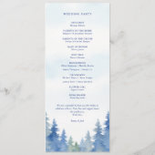 ブルーウォーター・カラー・フォレスト・セレネ結婚のセレモニー プログラム (裏面)