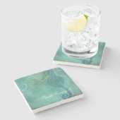 ブルーウォーター、シーホースと繁栄 ストーンコースター (横)